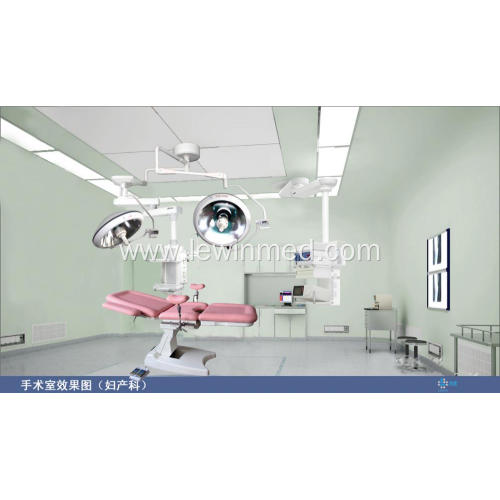 Red color electric gynaecology obstetrics bed